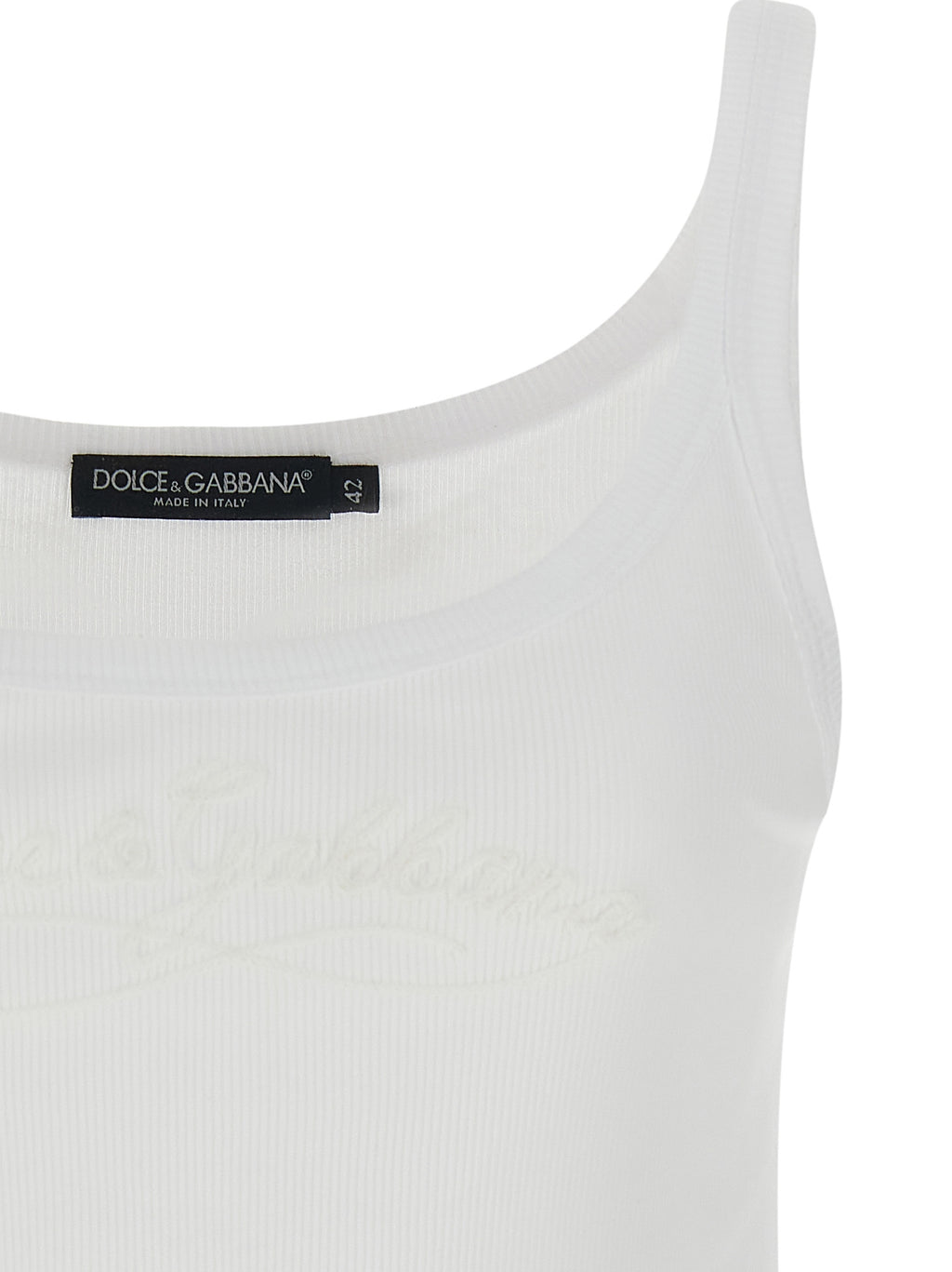 Dolce & Gabbana Logo Embroidery Tank Top