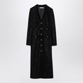 Alessandra Rich Black sequin tweed midi dress with buttons