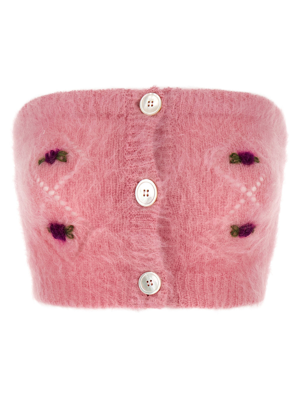 Alessandra Rich Carded Mohair Top