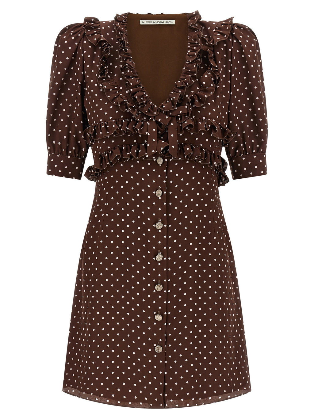 Alessandra Rich Polka Dot Mini Dress
