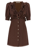 Alessandra Rich Polka Dot Mini Dress