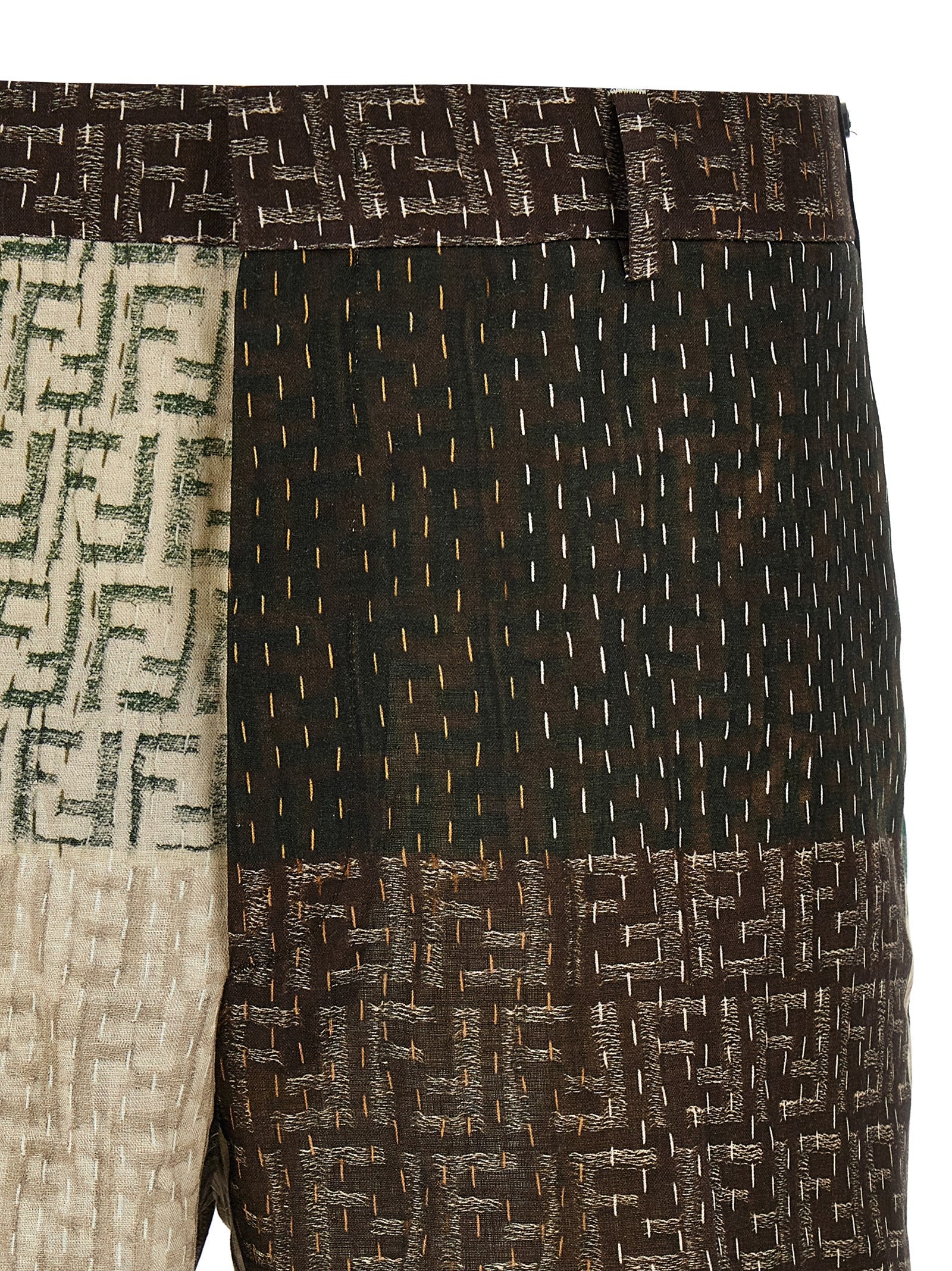 Fendi Patchwork Bermuda Shorts
