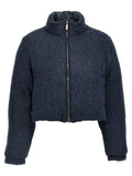 Thom Browne Herringbone Harris Tweed Reversible Down Jacket