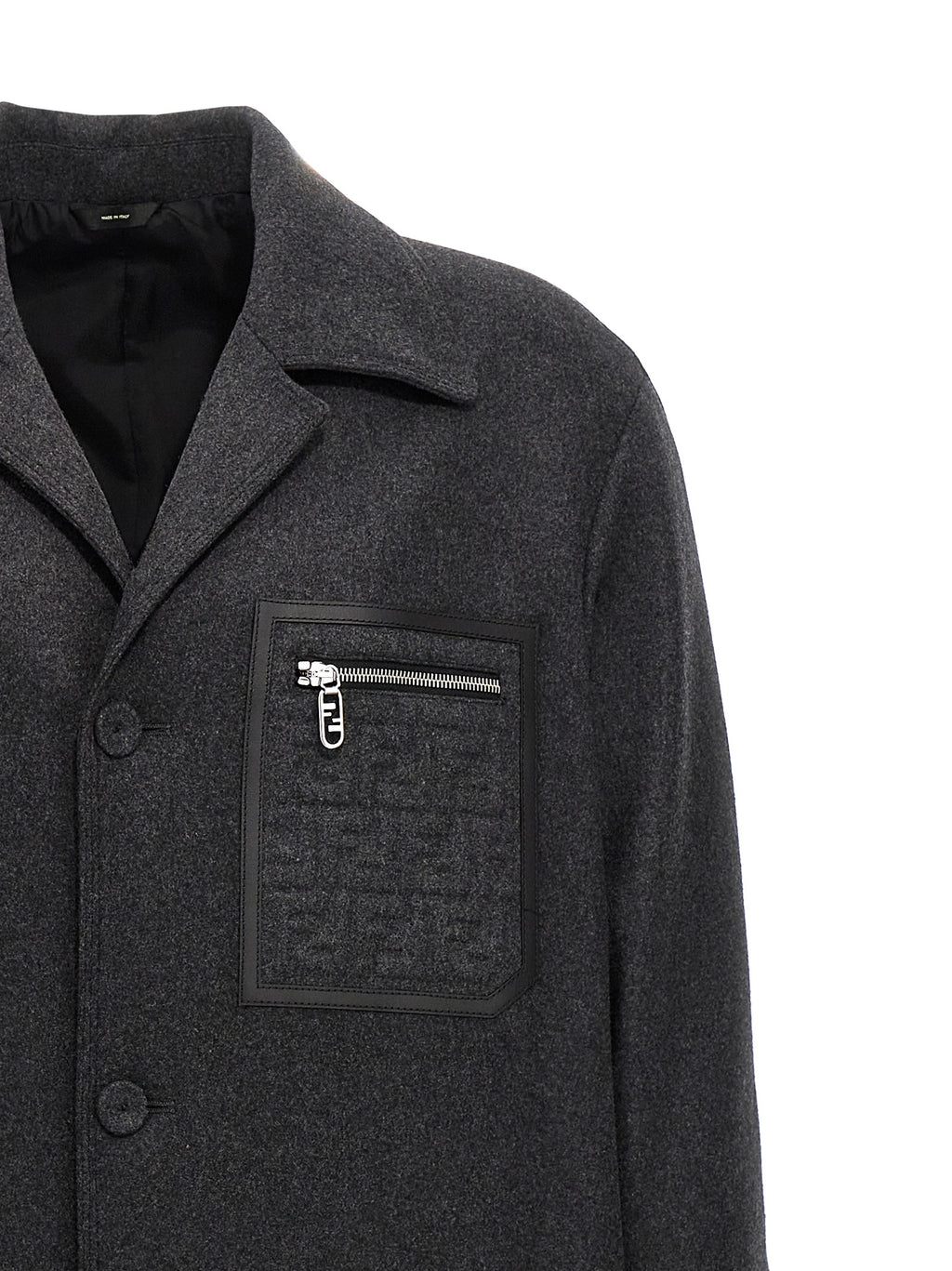 Fendi Single-breasted Cashmere Coat