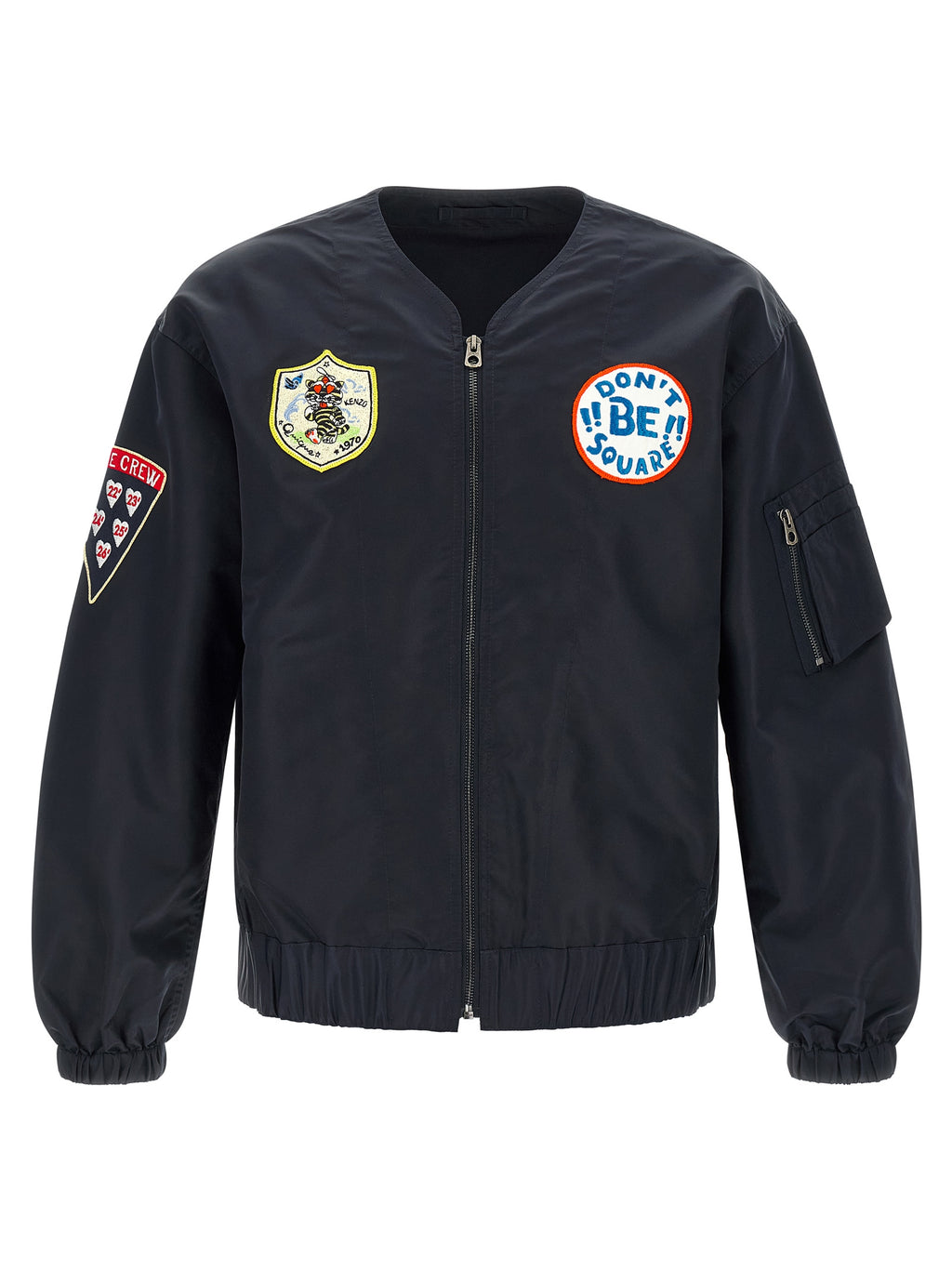 Kenzo Badges Collarless Bomber Jacket