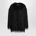 LouLou De Saison Black Filipo coat with fringes