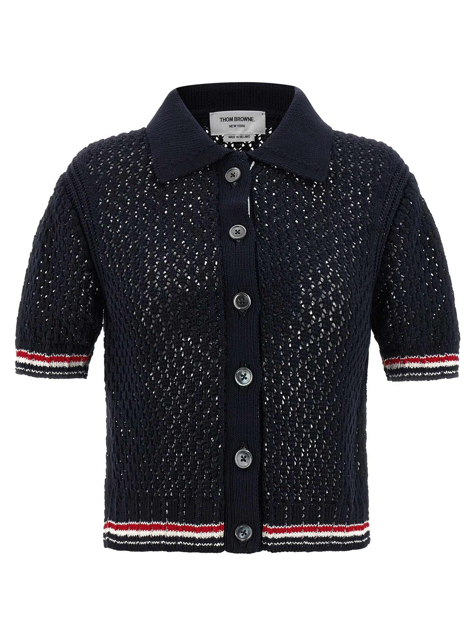 Thom Browne Hector Pointelle Polo Shirt