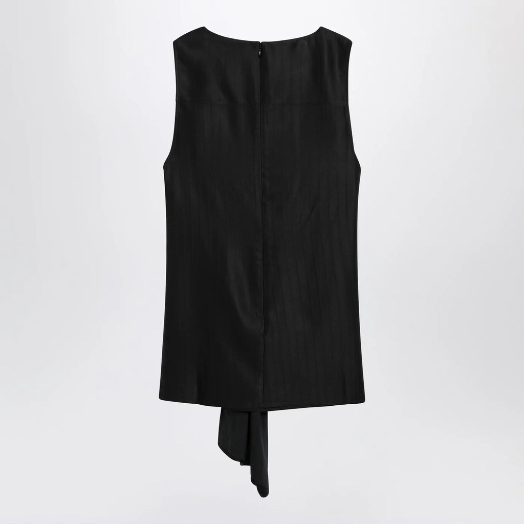 LouLou De Saison Black draped Fonda top