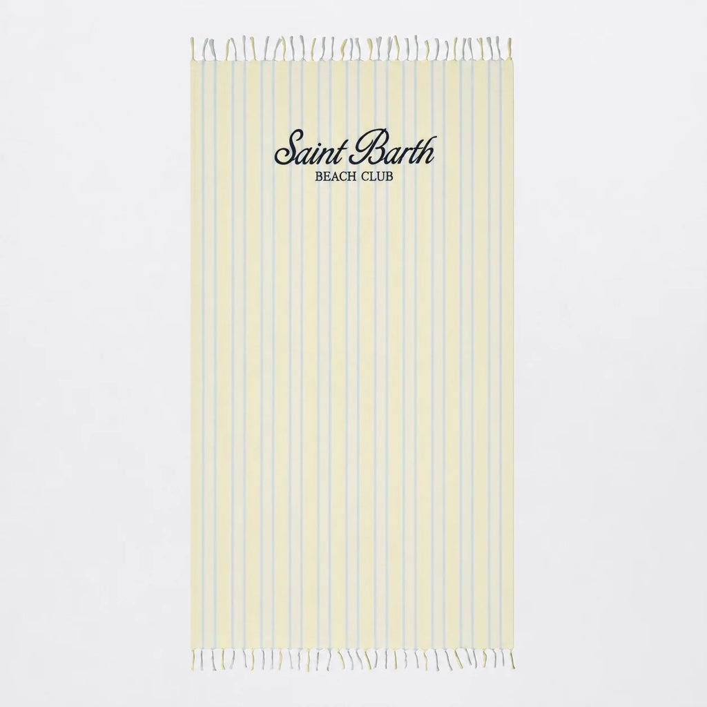 MC2 Saint Barth Striped Foutas Light Beach Towel with Logo