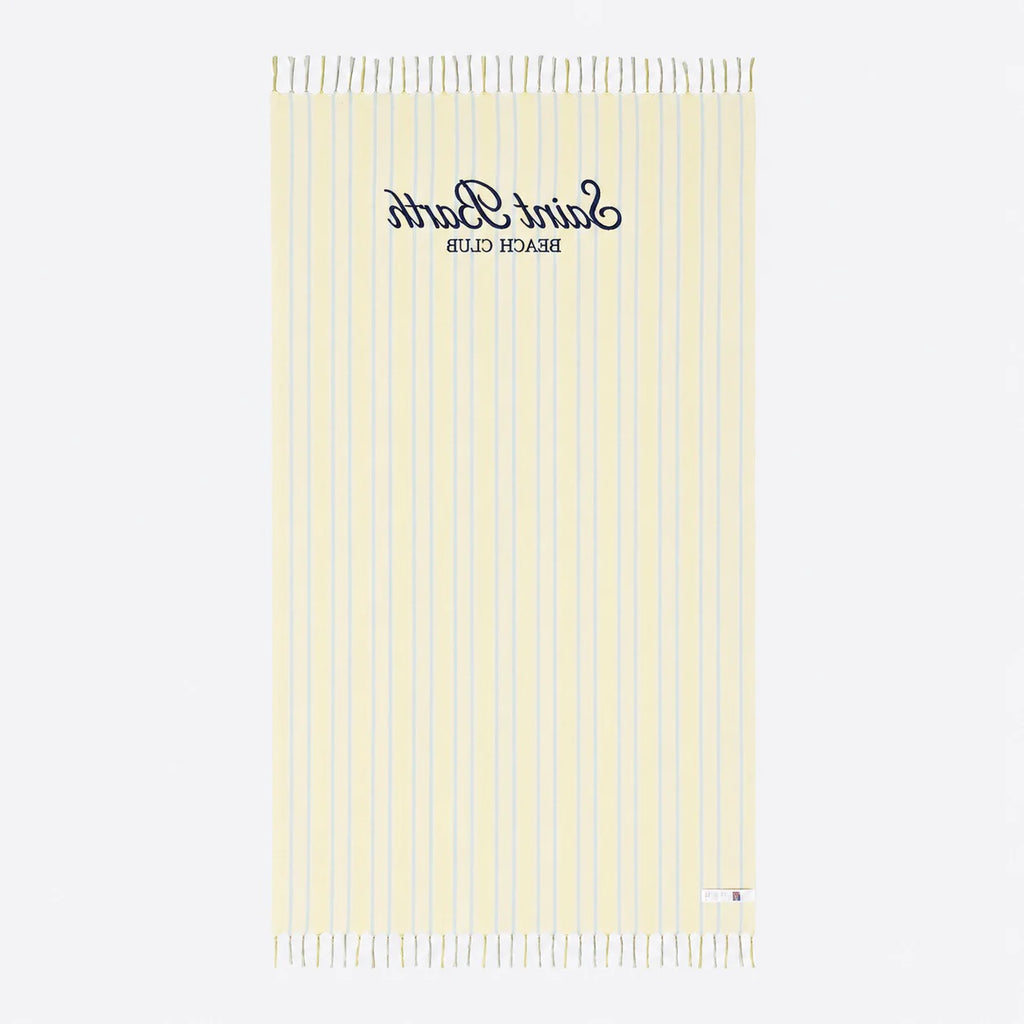 MC2 Saint Barth Striped Foutas Light Beach Towel with Logo
