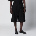 STUDIO NICHOLSON Fowld shorts in cotton blend black