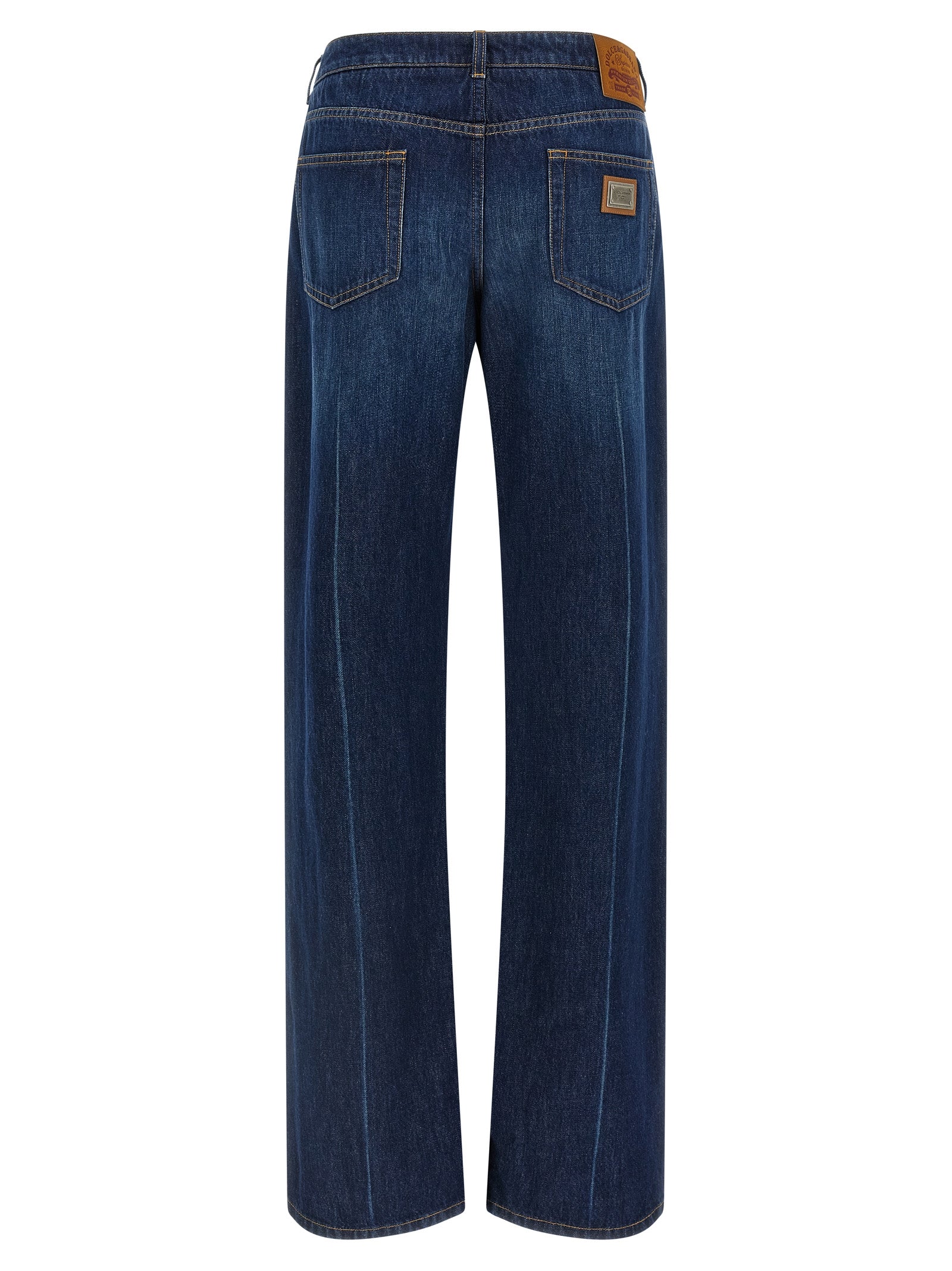 Dolce & Gabbana Stretched Pleated Trompe Loeil Jeans