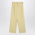 Ami Paris Wide lime-coloured wool trousers