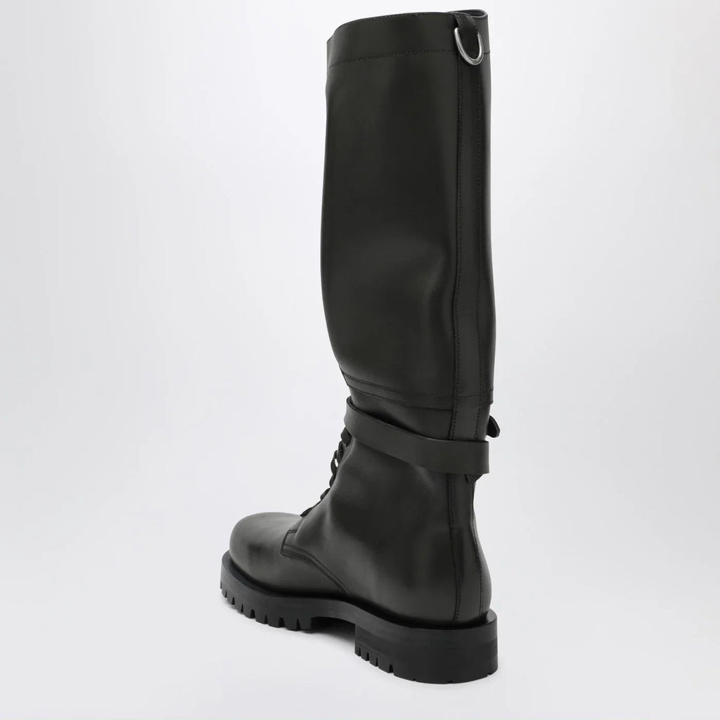 Durazzi Milano Dark green high combat boots