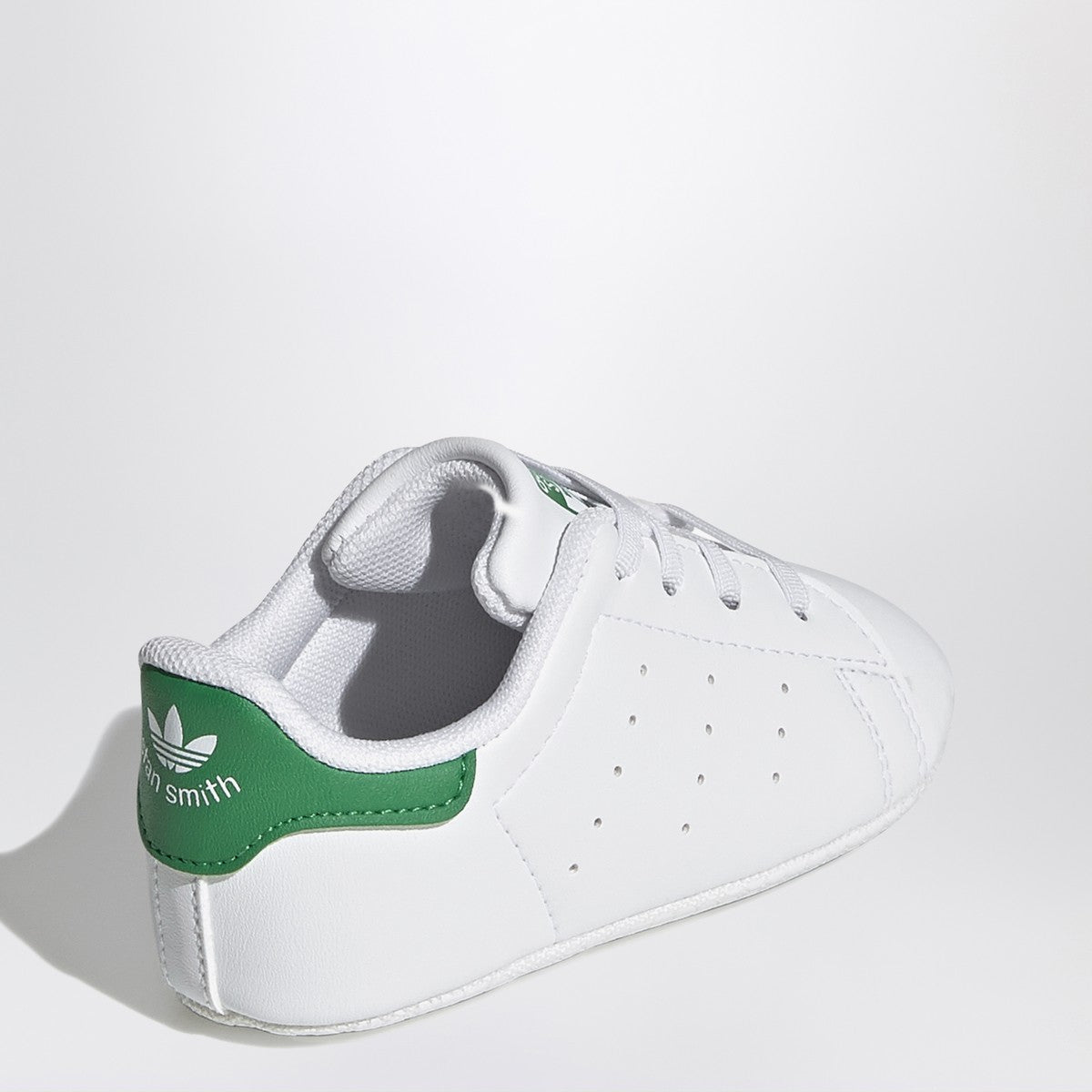 adidas Originals White/green Stan Smith Crib sneakers