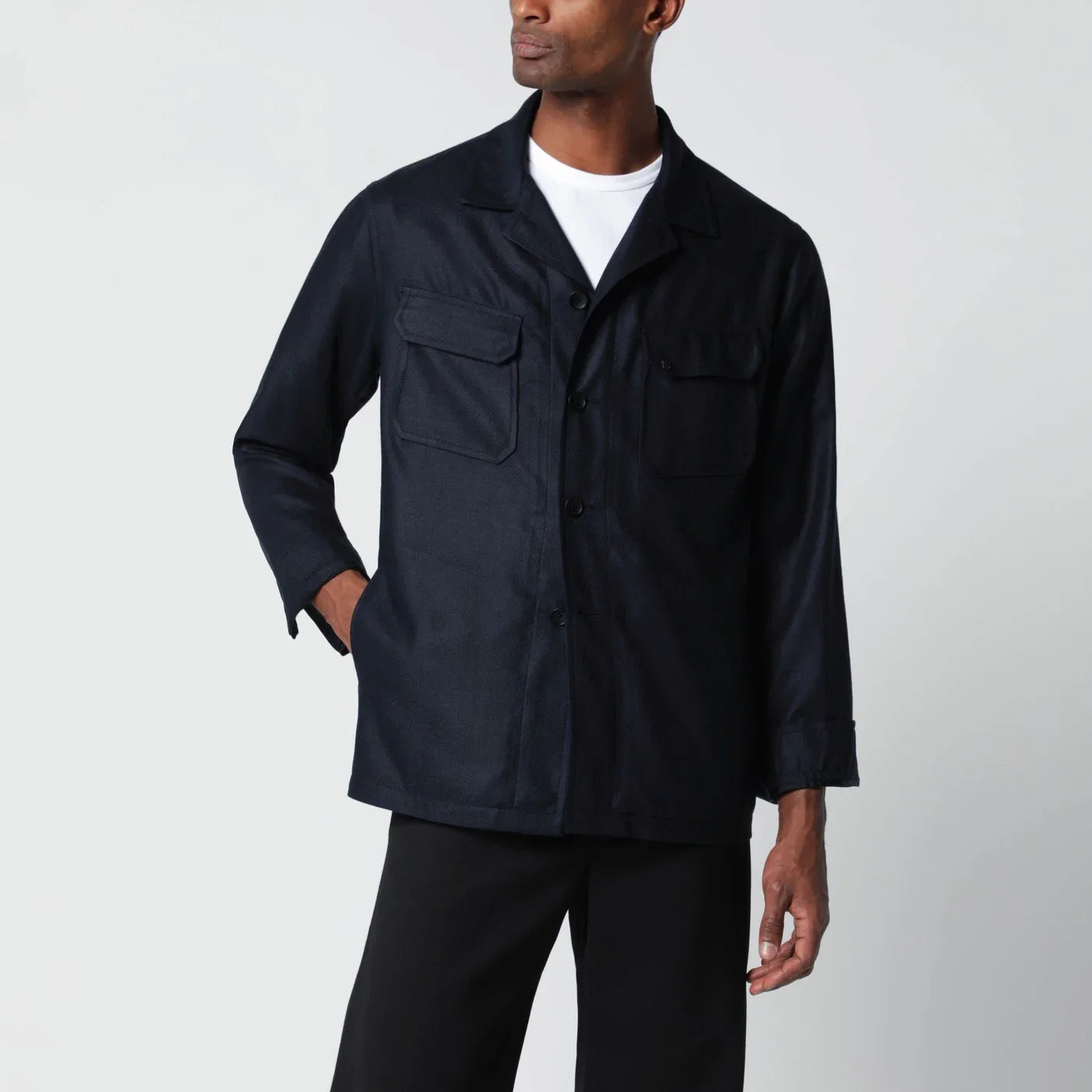 Tagliatore Blue silk jacket