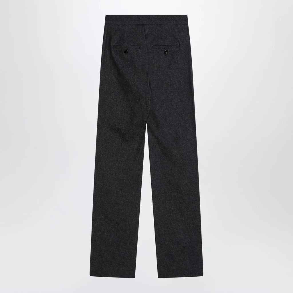 Max Mara Midnight blue trousers in cotton denim effect