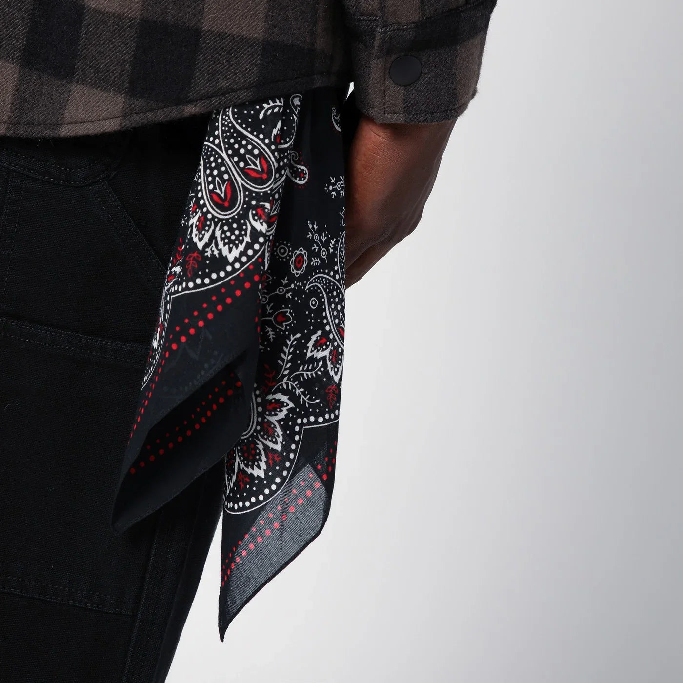 Destin Check pattern wool and cashmere overshirt