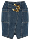 Balmain Belted Skirt