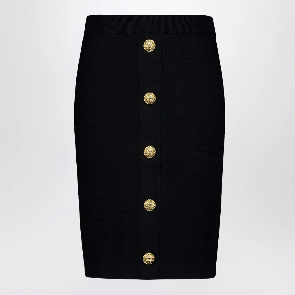 Balmain Black tweed pencil skirt