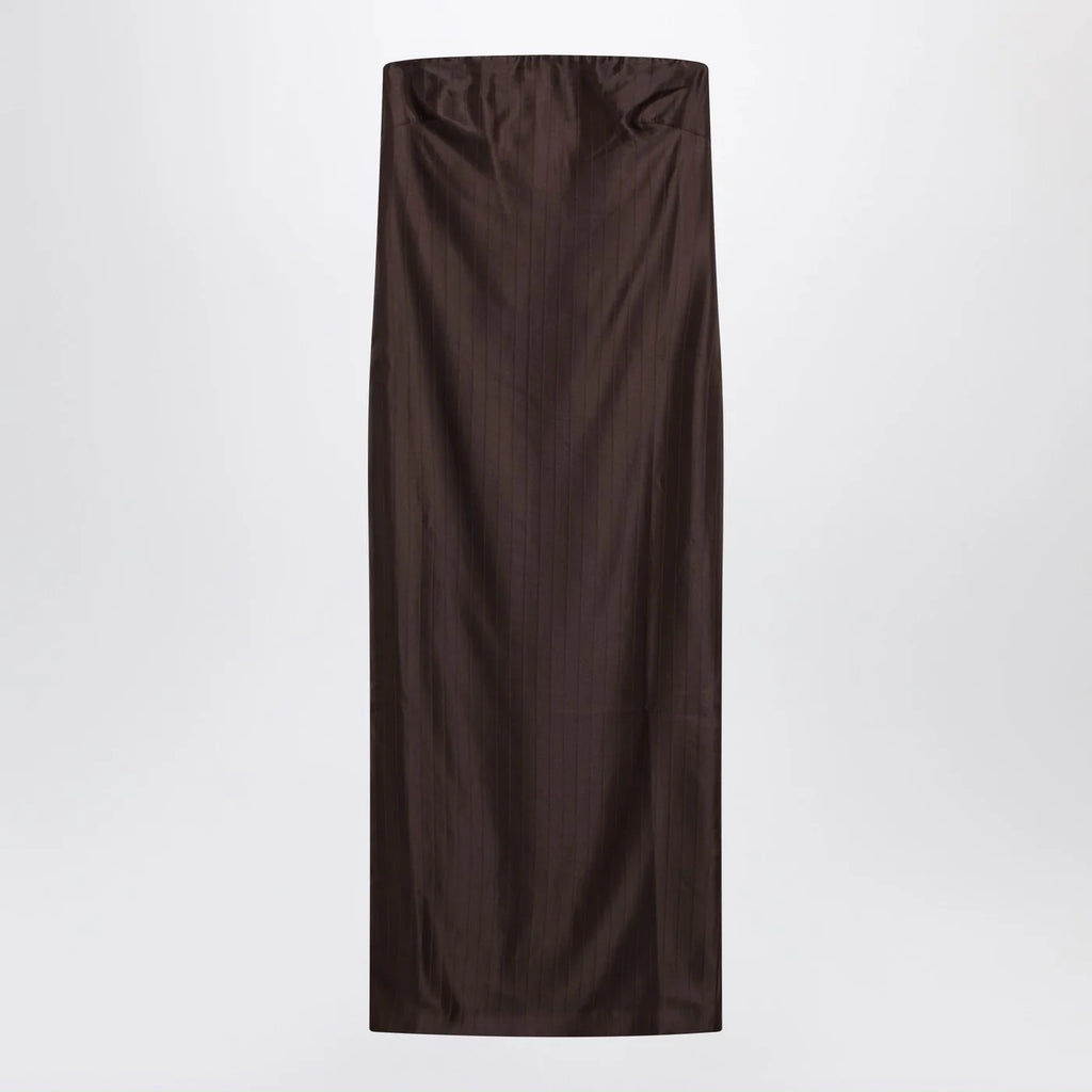 LouLou De Saison Brown Giulia bustier dress