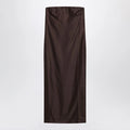 LouLou De Saison Brown Giulia bustier dress