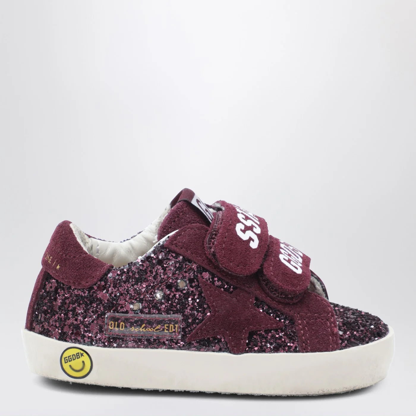 Golden Goose Old School Sneakers in burgundy glitter