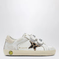Golden Goose Old School Sneakers in white with leopard-print star