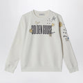Golden Goose White cotton sweatshirt with logo print
