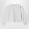Golden Goose White cotton sweatshirt with rhinestones