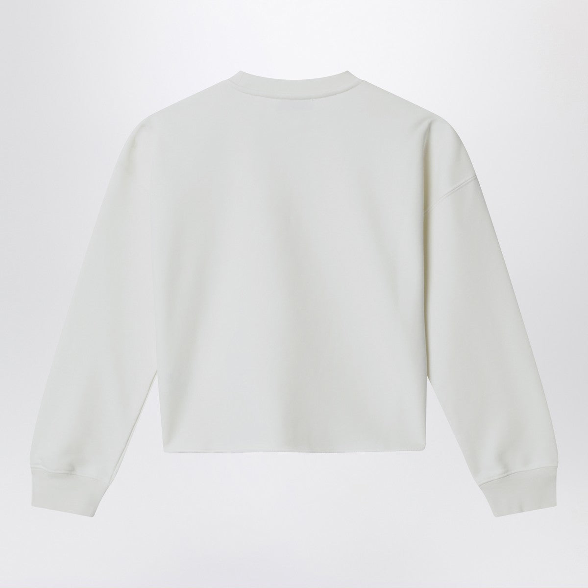 Golden Goose White cotton sweatshirt with rhinestones