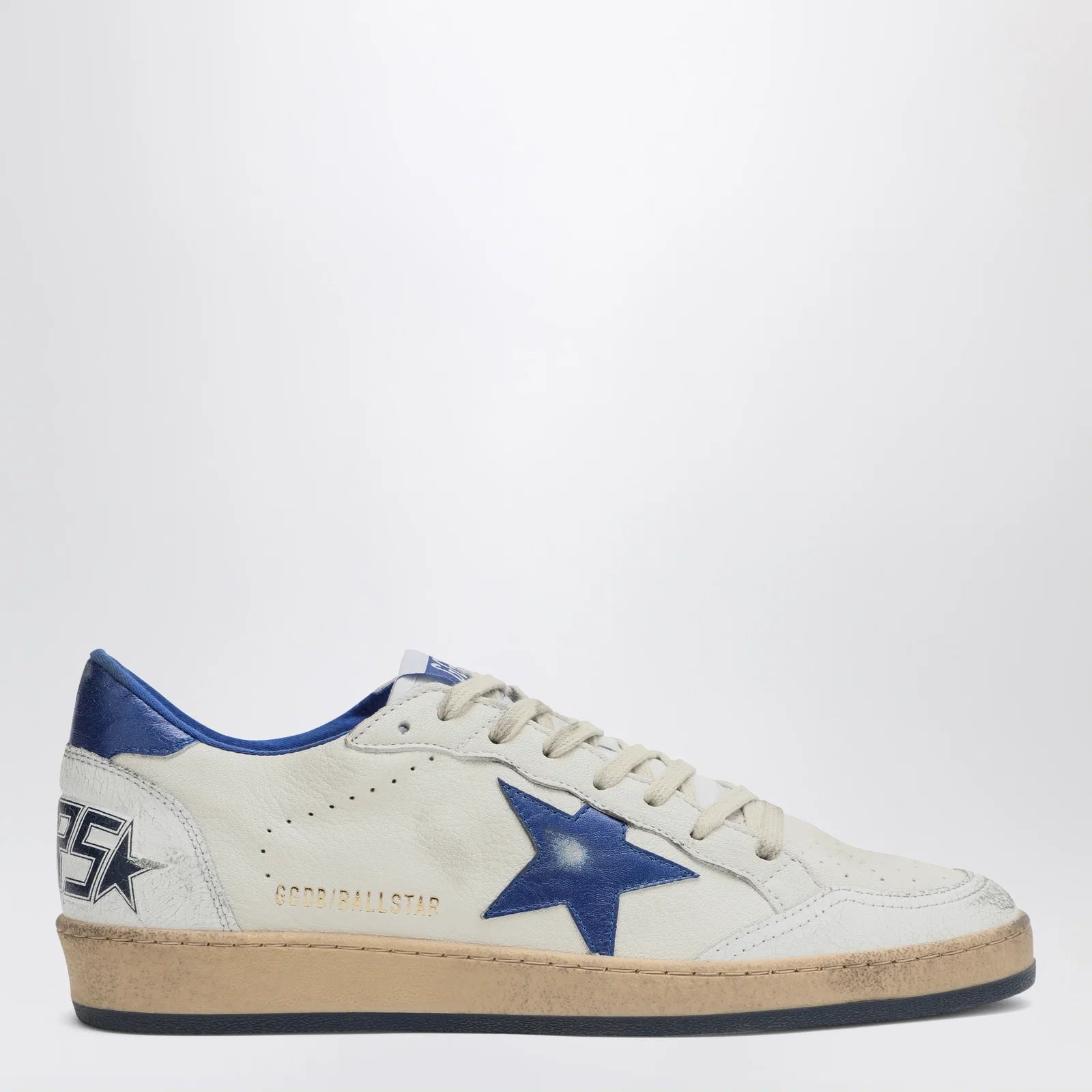 Golden Goose White/metallic blue Ballstar sneakers