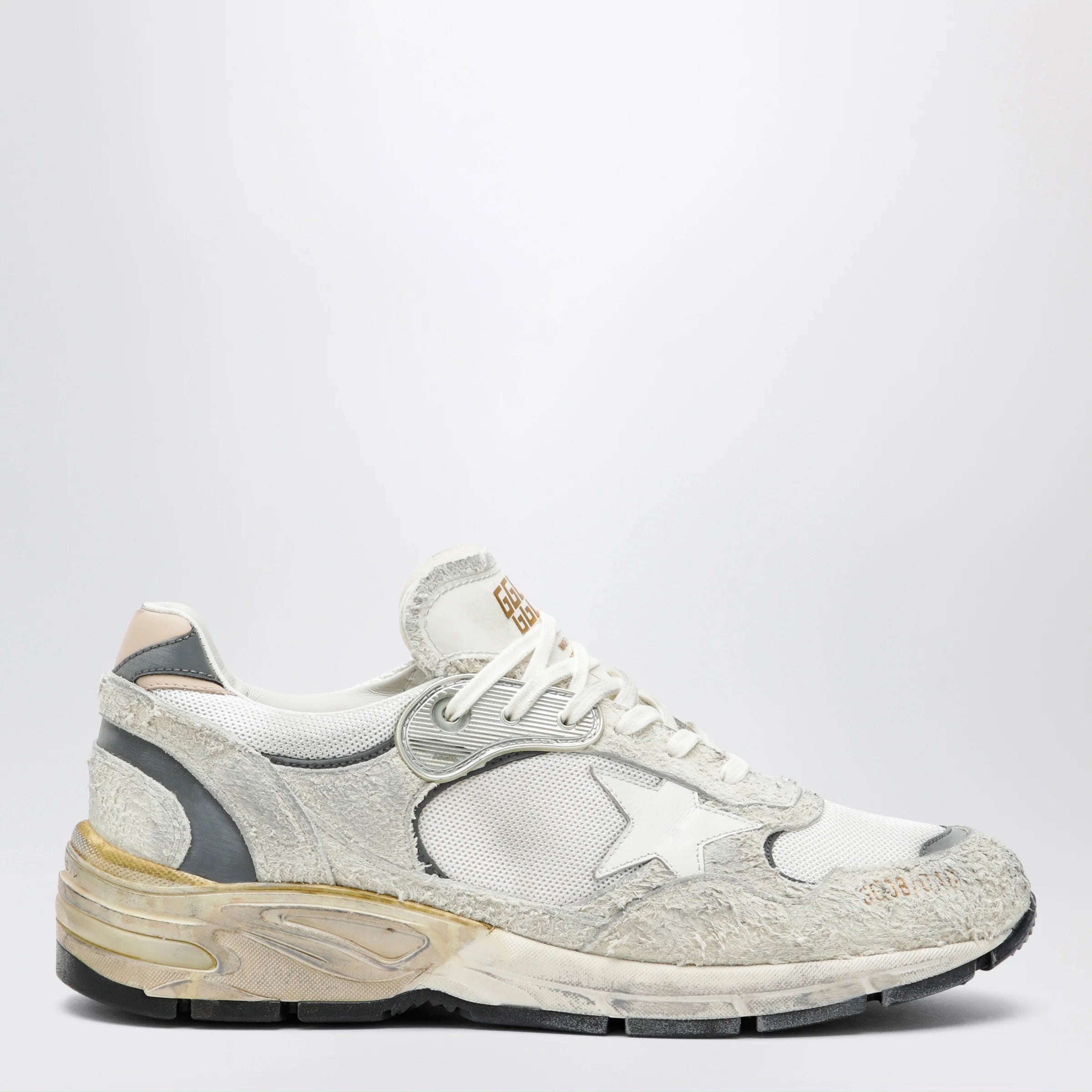 Golden Goose Dad-Star trainers in suede and white/silver mesh