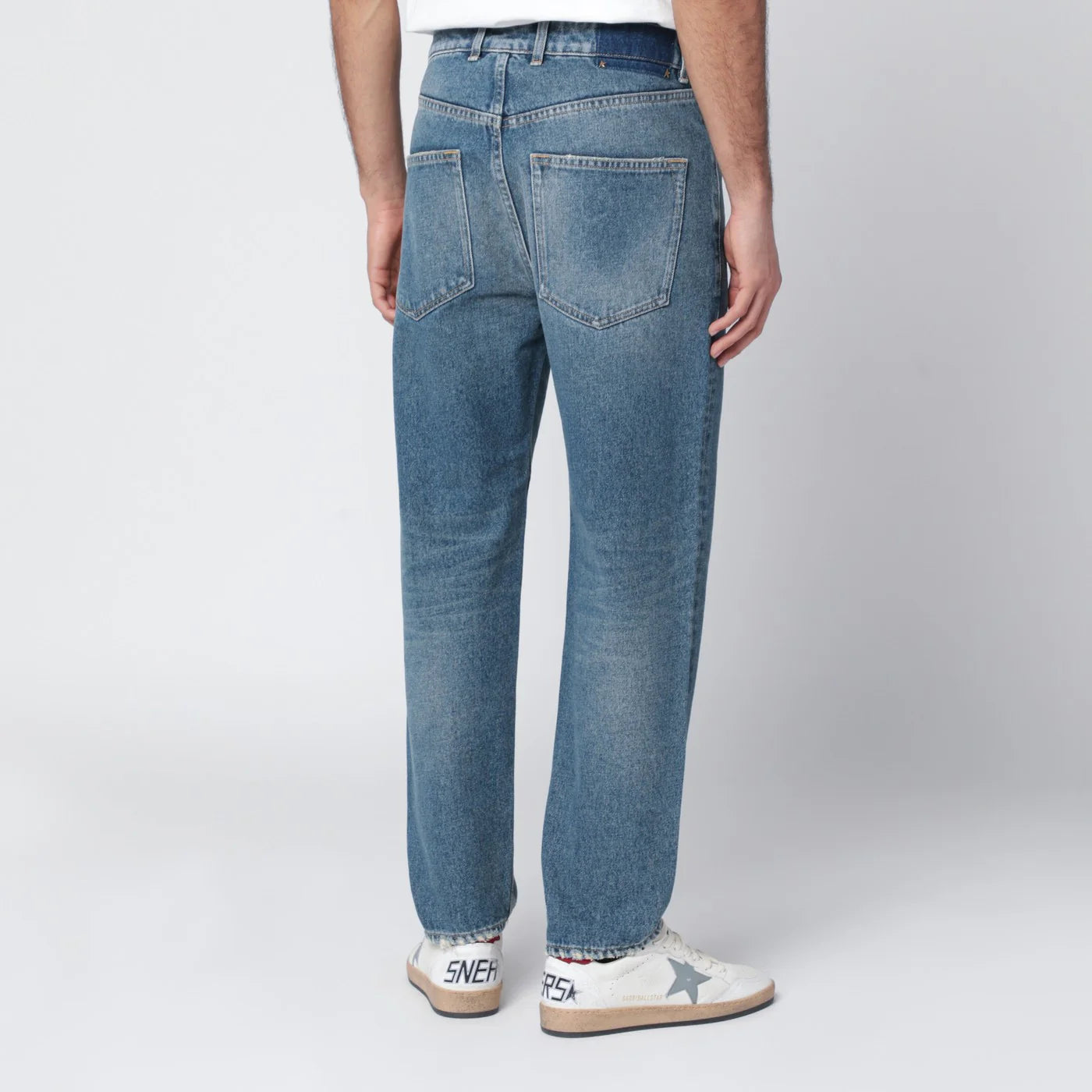 Golden Goose Washed-effect blue jeans