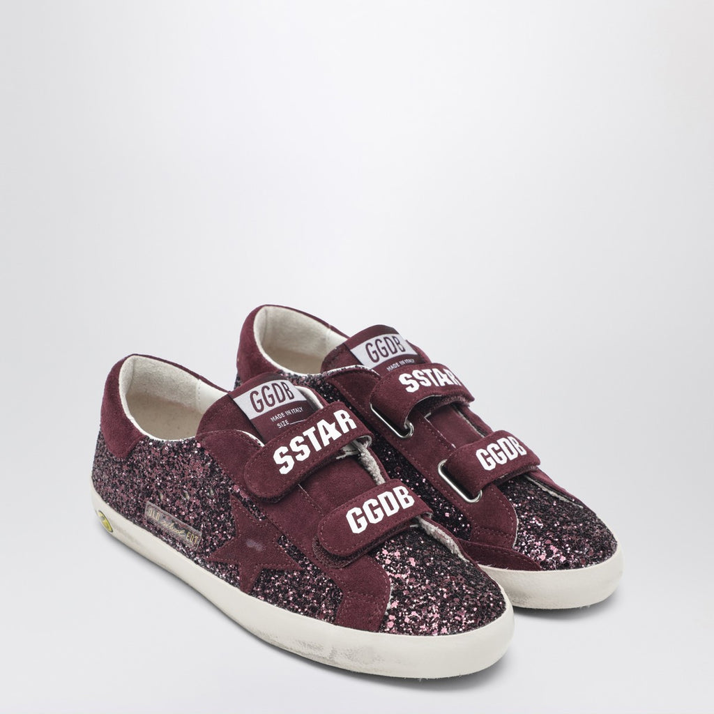Golden Goose Old School sneakers in burgundy glitter