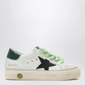 Golden Goose May sneakers in white/black/green leather