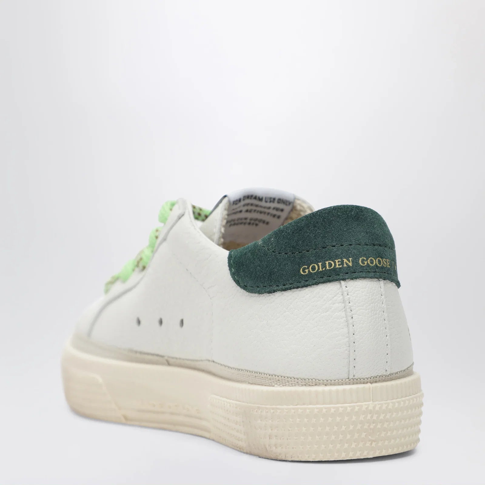 Golden Goose May sneakers in white/black/green leather