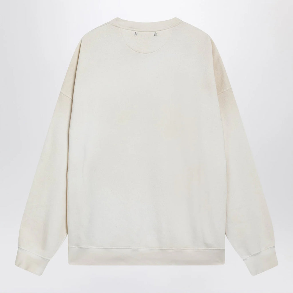 Golden Goose White crewneck sweatshirt with patches