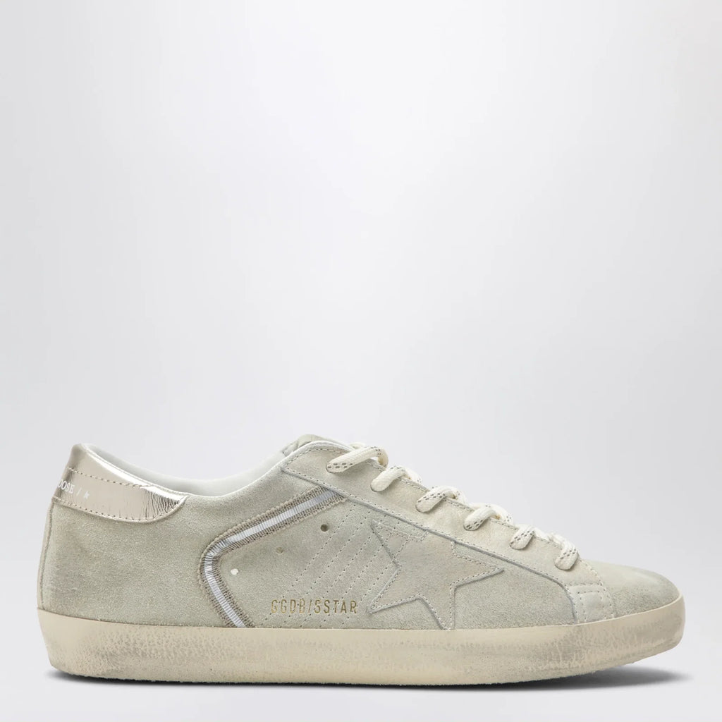 Golden Goose Super-Star beige/platinum suede Sneakers
