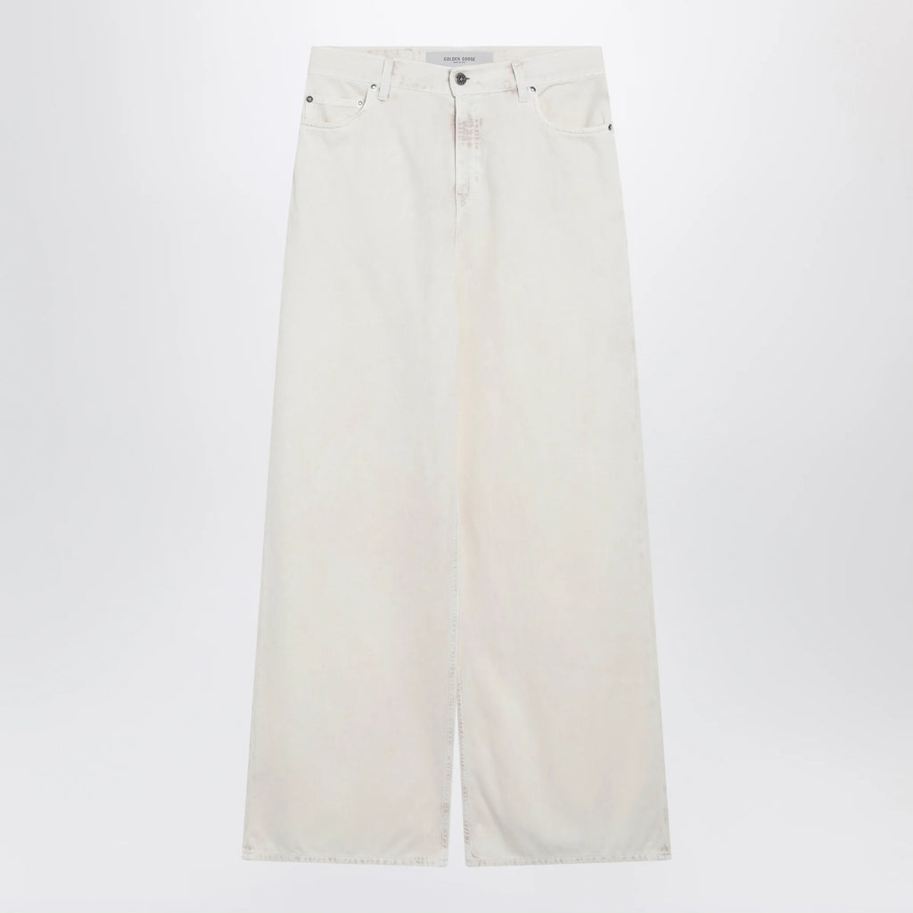 Golden Goose White wide-leg denim trousers