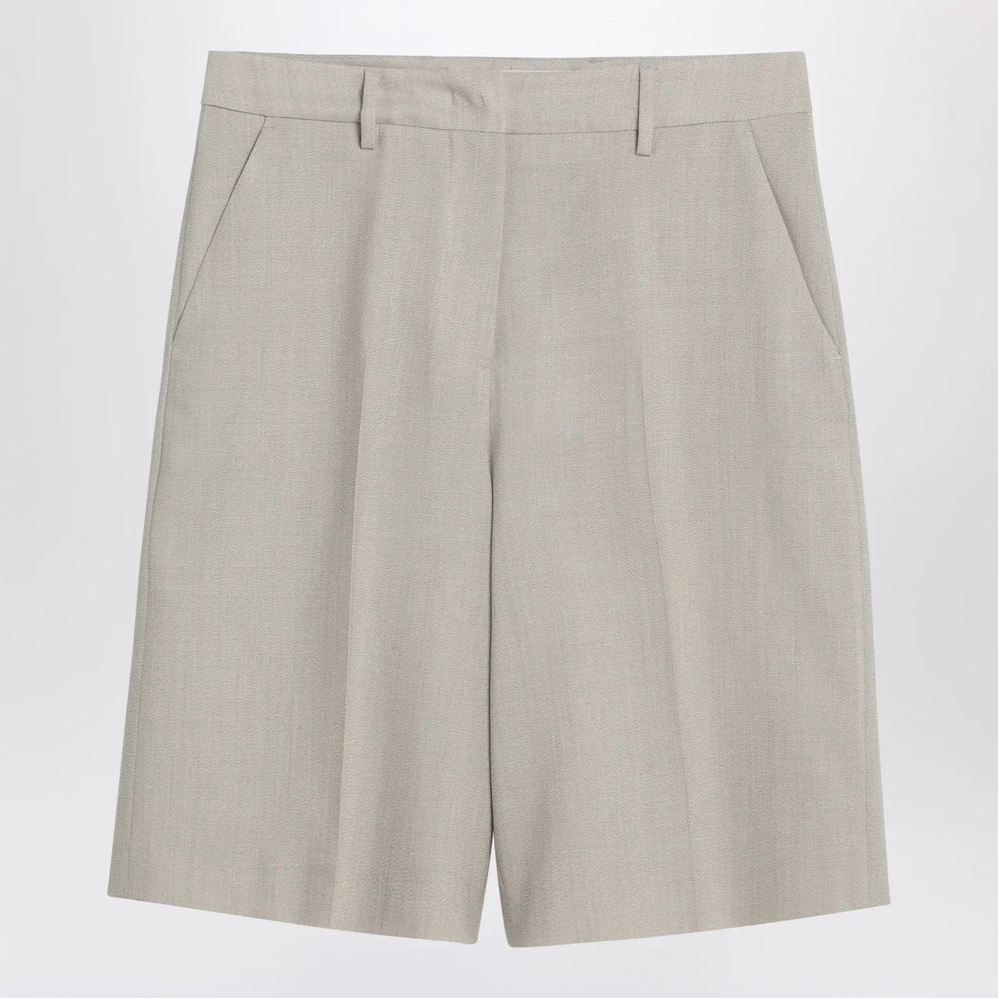 Golden Goose Beige mélange wool-blend bermuda