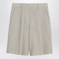 Golden Goose Beige mélange wool-blend bermuda