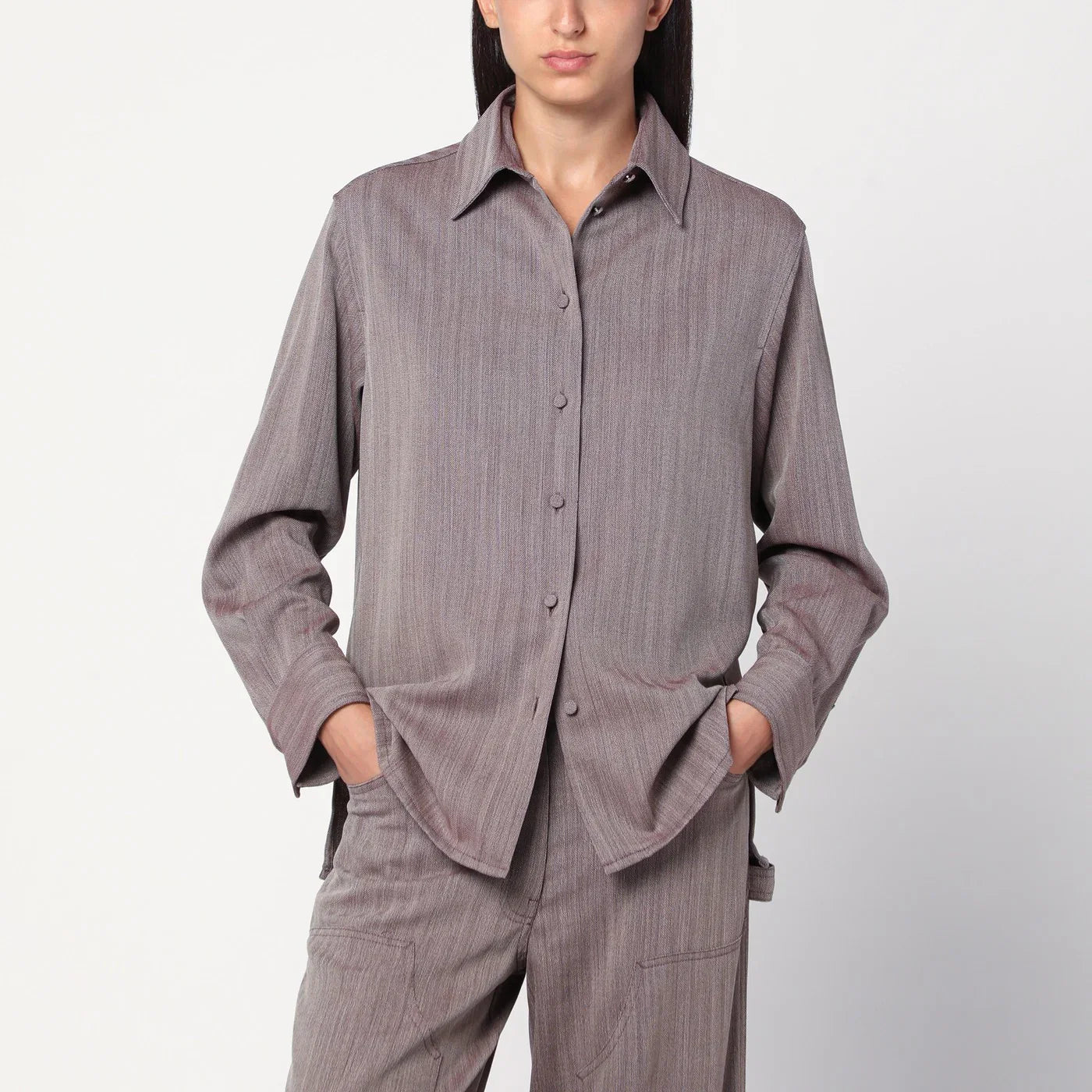 Golden Goose Garnet shirt in chevron wool blend