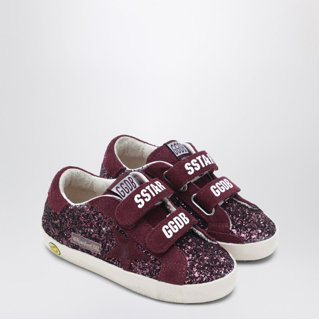 Golden Goose Old School sneakers in burgundy glitter