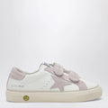 Golden Goose May School Sneakers in white/pink