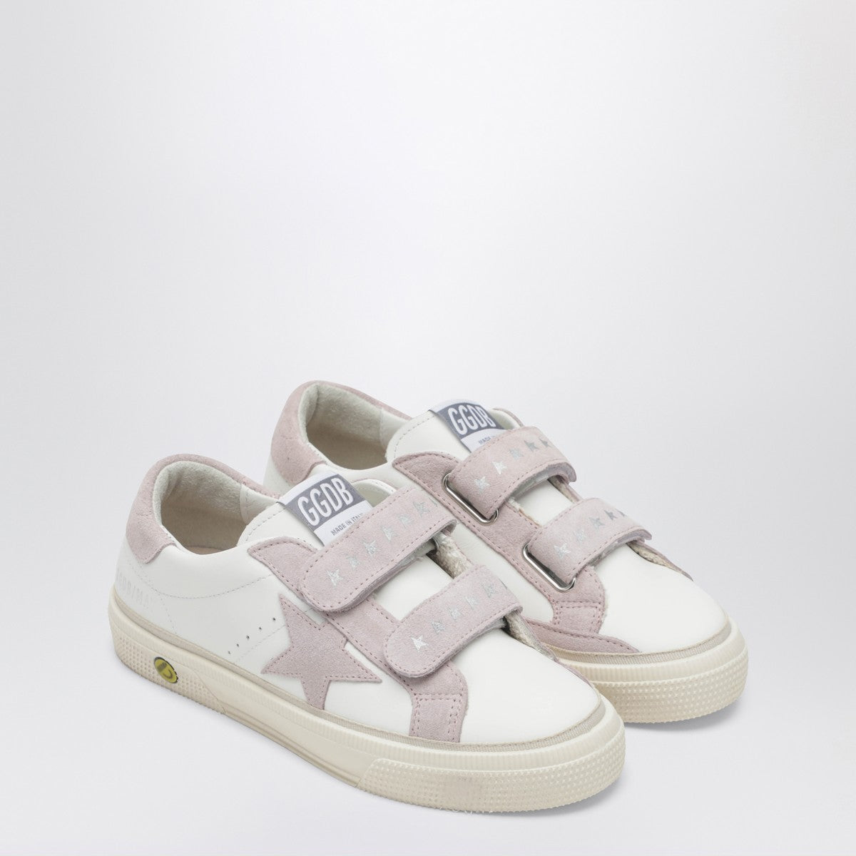 Golden Goose May School sneakers in white/pink