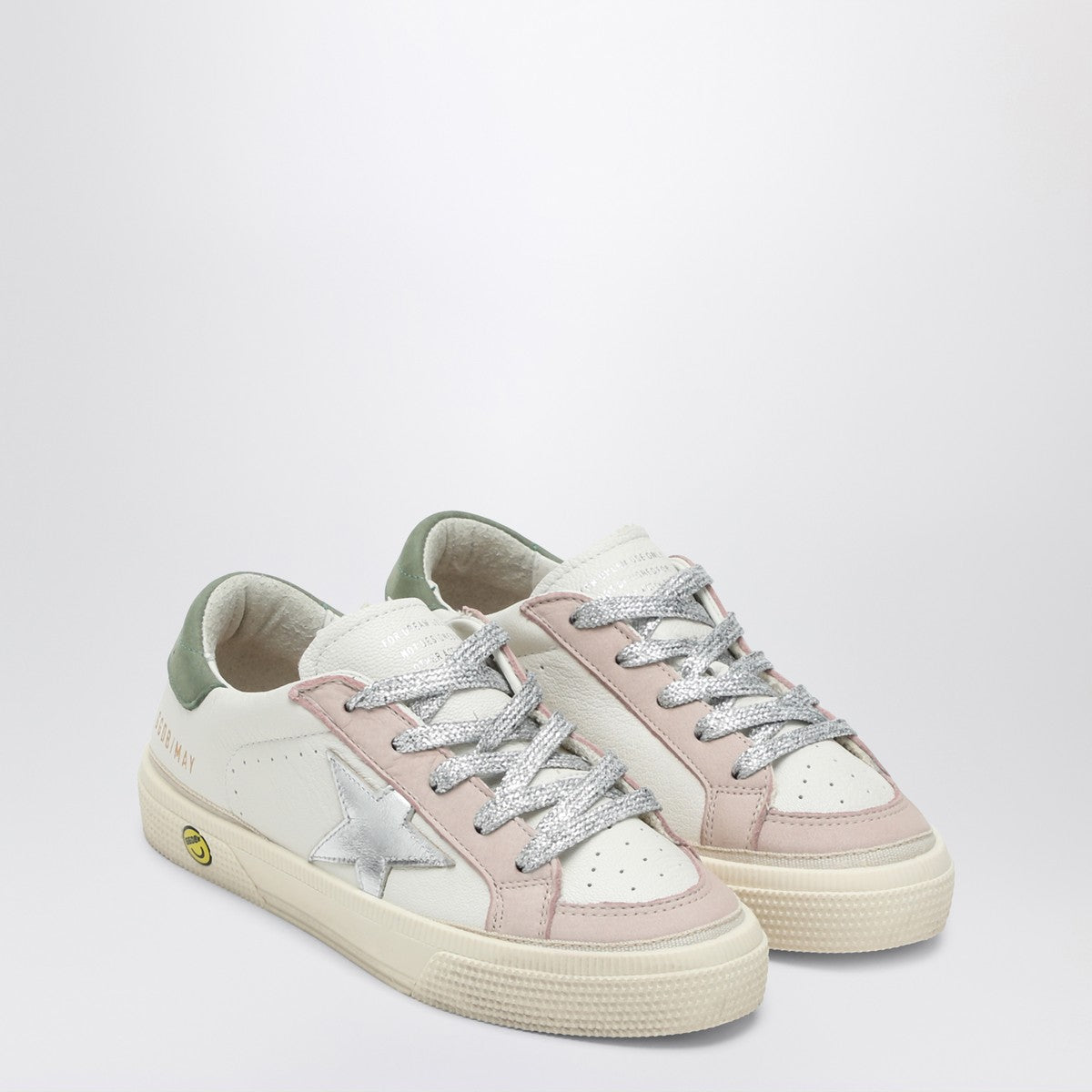Golden Goose Low-top sneaker May white/pink/olive green