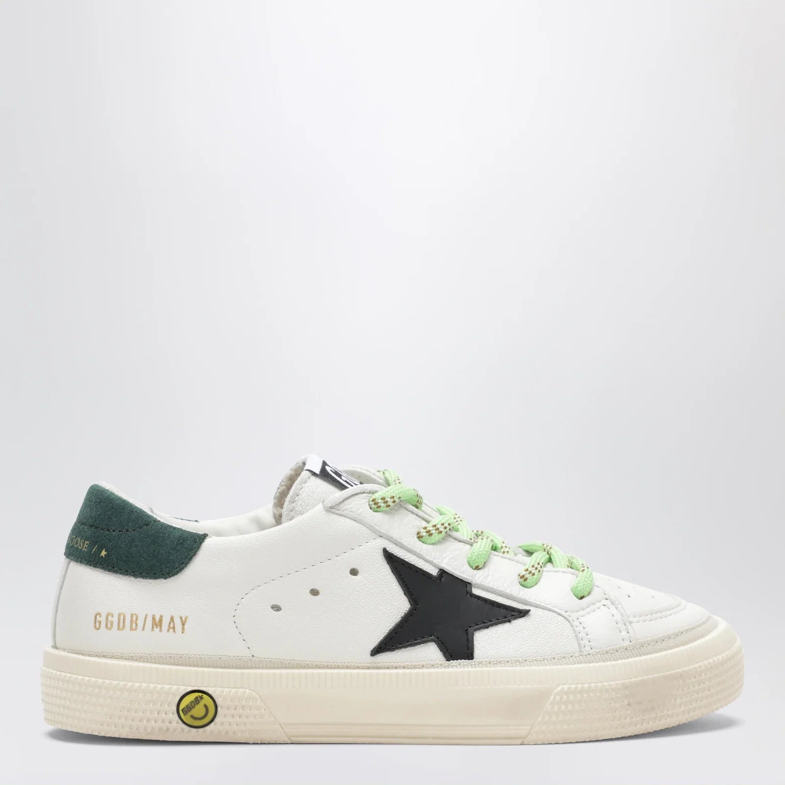 Golden Goose May sneakers in white/black/green leather