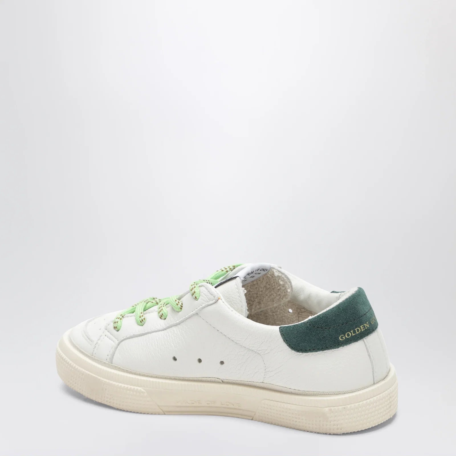 Golden Goose May sneakers in white/black/green leather