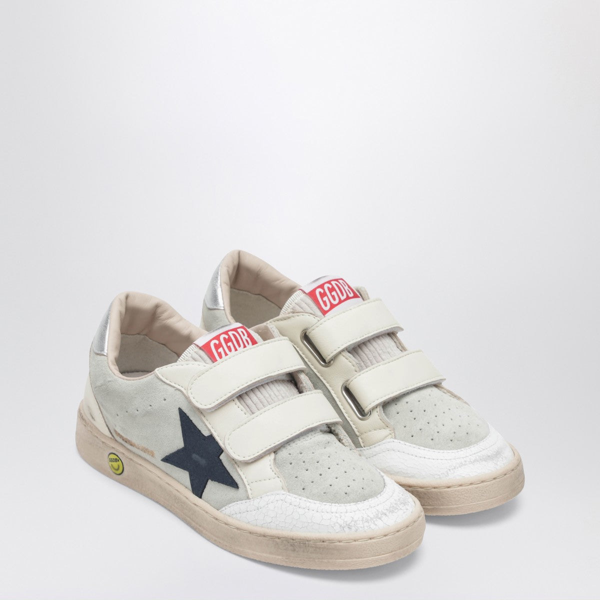 Golden Goose Ball Star sneakers in grey/white/beige/navy blue